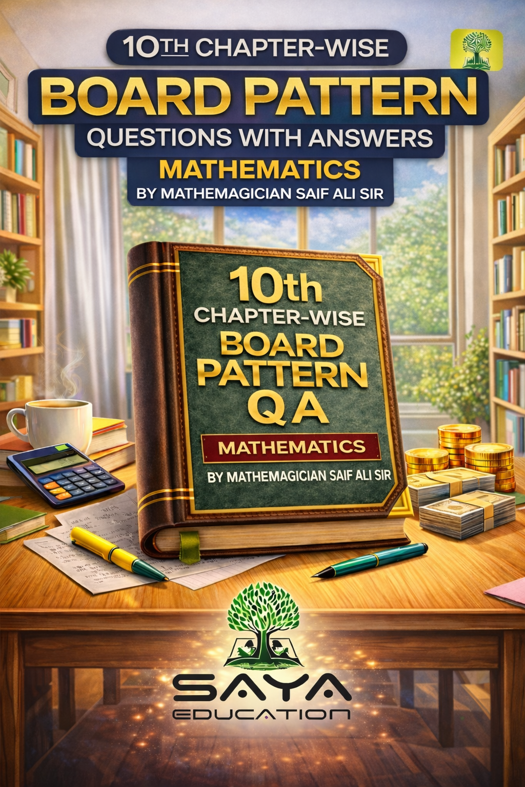 10th MATHEMATICS  CHAPTER WISE BOARD PATTERN QUESTION PAPER WITH ANSWER KEY.