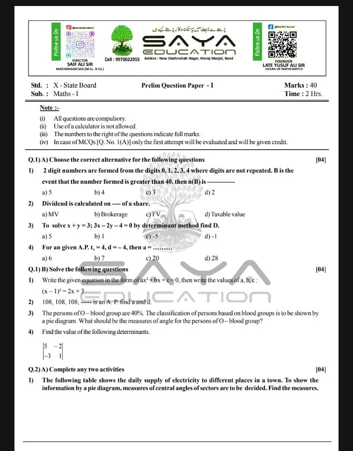 SSC 10TH ALL SUBJECTS 55 PRELIMS WITH ANSWER KEY