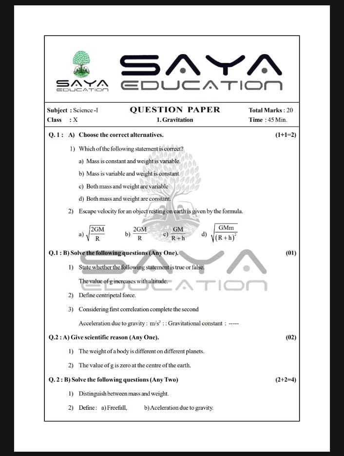 10TH SCIENCE CHAPTER WISE SCIENCE BOARD PATTERN QUESTION PAPER WITH ANSWER KEY