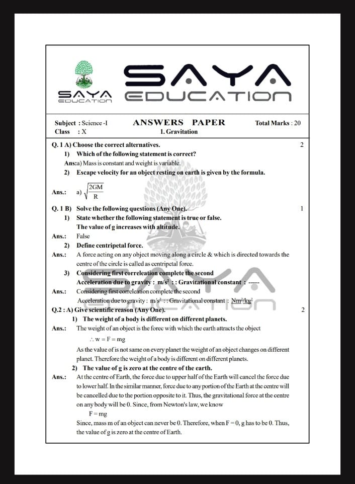 10TH SCIENCE CHAPTER WISE SCIENCE BOARD PATTERN QUESTION PAPER WITH ANSWER KEY